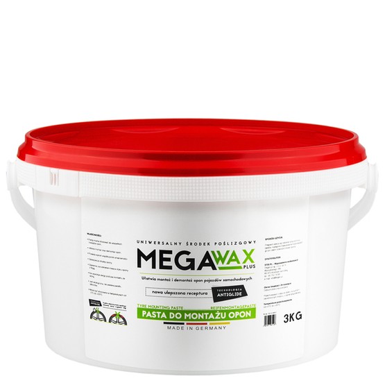 Niemiecka pasta maść montażowa do opon Mega Wax Plus 3kg - Stix