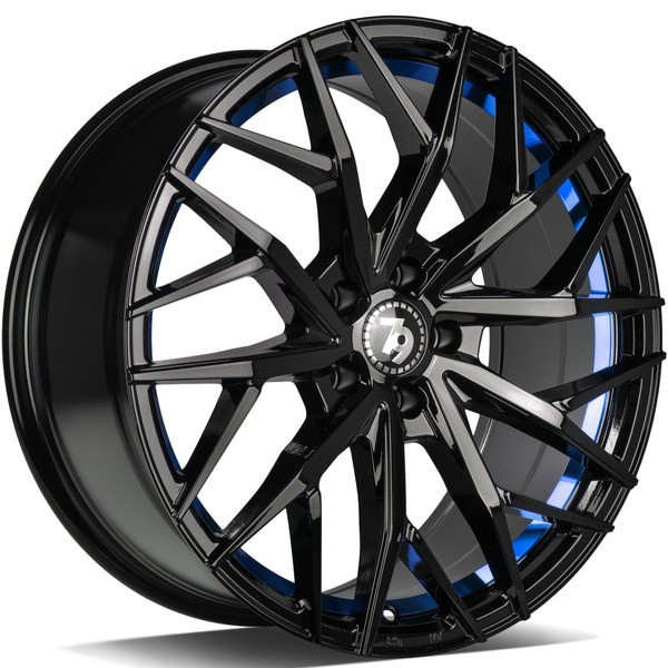 79WHEELS SV-C hliníkové disky 8,5x19 5x120 ET33 BGBIL - Black glossy blue inner lip