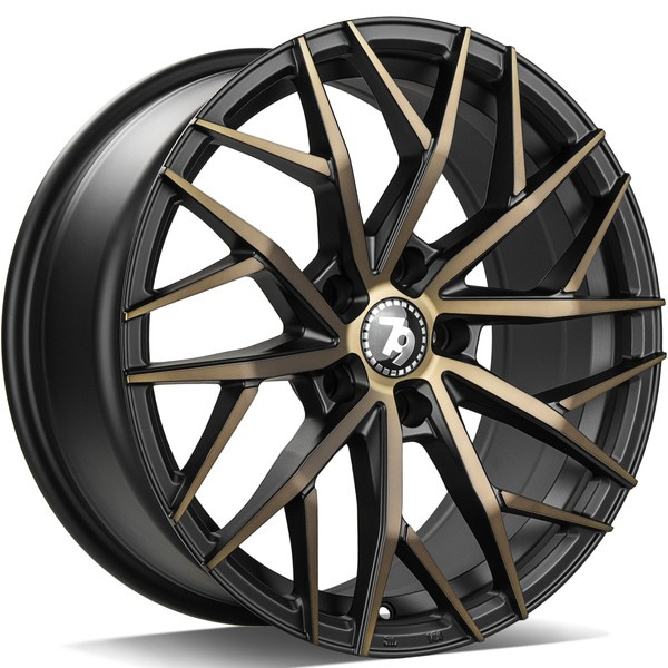 79WHEELS SV-C hliníkové disky 8x18 5x120 ET33 BGGF - Black Glossy Gold Front