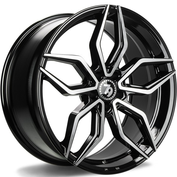 79WHEELS SCF-D hliníkové disky 8x18 5x112 ET35 BFP - Black Front Polished