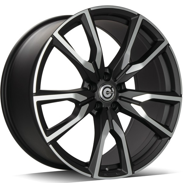 CARBONADO Pain hliníkové disky 10,5x22 5x112 ET43 Matt Black Front Polished