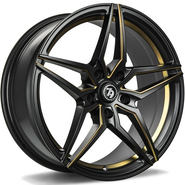 79WHEELS SV-A hliníkové disky 8x18 5x114,3 ET40 DMBMG - Deep Matt Black Milled Gold