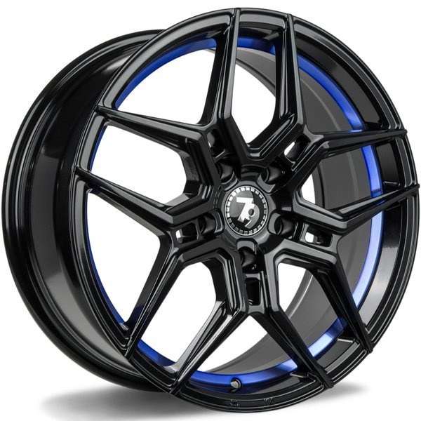 79WHEELS SV-B hliníkové disky 8x18 5x112 ET35 BGBIL - Black glossy blue inner lip