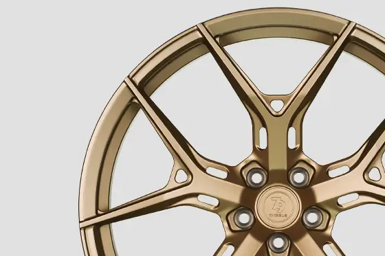 Szczegóły felgi MF.4 Matt Gold – ramiona i lakier