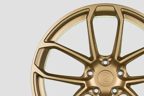 Szczegóły techniczne felgi MF.5 Matt Gold – przekrój i otwór centralny