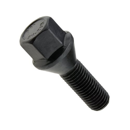 Black rim bolt M12x1.50 28 mm - key 17. cone