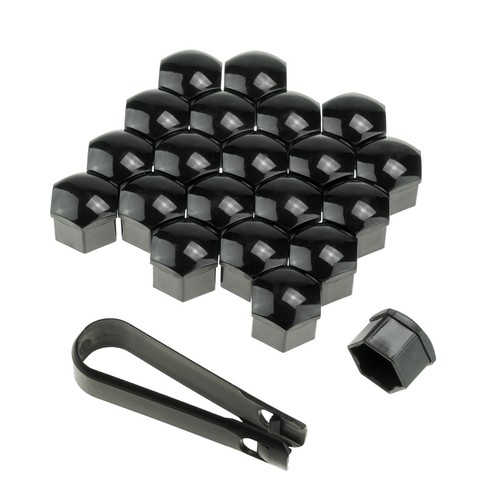 Black socket caps for 20+1 bolts + 17mm wrench