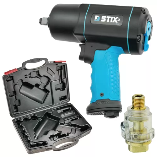 Composite Pneumatic Impact Wrench 1900Nm STIX STT-19 1/2" with Through Oiler and Suitcase