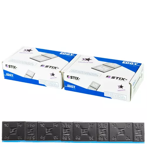 Glue weights for aluminum rims black Edgy Slim Black - 60g (5g+10g / wide band) - 100 pcs. - Stix