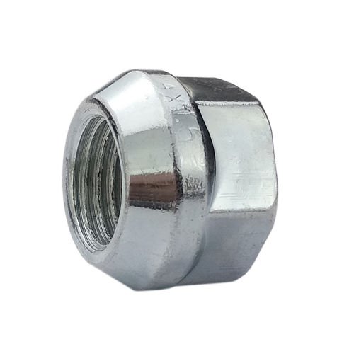 Low nut for spacers, rims - 1/2" 20 UNF / Zinc - (open with flange, 17mm) - Carbonado