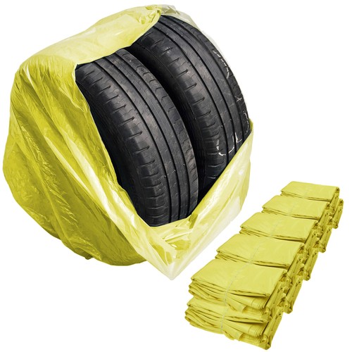 Yellow PREMIUM bags for wheels, tires LDPE (Large 100x100) - 200 pcs - Stix