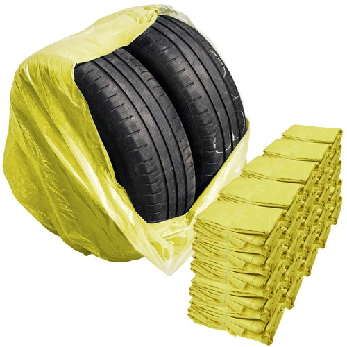 Yellow PREMIUM bags for wheels, tires LDPE (Large 100x100) - 500 pcs - Stix