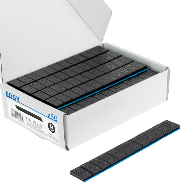 Glue weights for aluminum rims black Edgy Slim Black 60g (12x5g