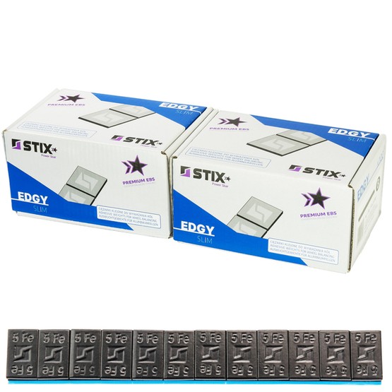 Adhesive weights for aluminum wheels black Edgy Slim Black - 60g (12x5g / wide tape) - 200 pcs. - Stix