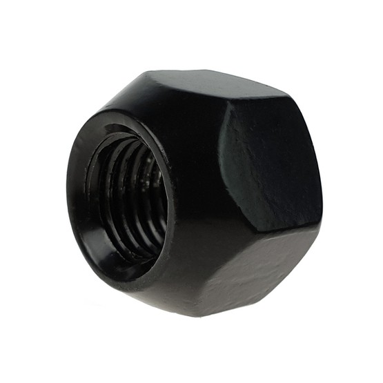 Black nuts for steel rims, wheels - M12x1.5 - (open without flange) for key 21 - Carbonado