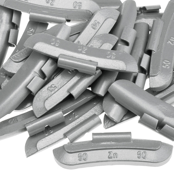 Clip on weights STD Zinc for steel wheels ZN/S 50g / 50 pcs. - Stix