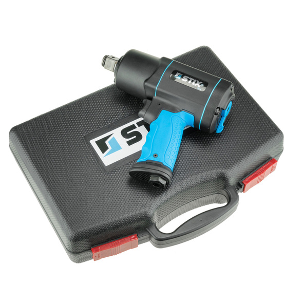 Composite Pneumatic Impact Wrench 2200Nm STIX STT-22 3/4" with Through Oiler and Suitcase