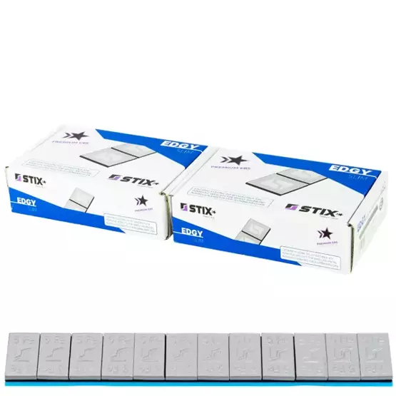 Edgy Slim Powder coated adhesive weights for aluminum rims - 60g (12x5g / wide band) - 100 pcs. - Stix