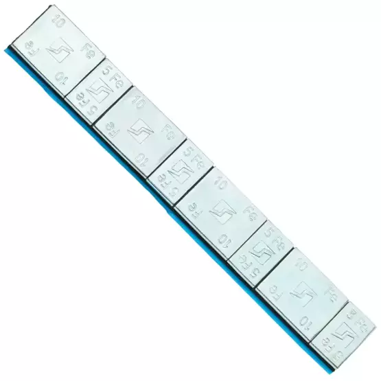 Edgy Slim adhesive weights for aluminum rims - 60g (5g+10g / galvanized / wide band) - 100 pcs. - Stix