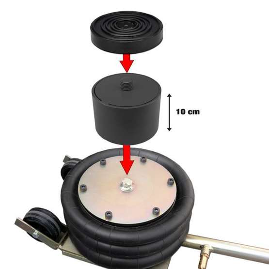 G10 (10 cm) elevation cap for snowman pneumatic jack - Stix