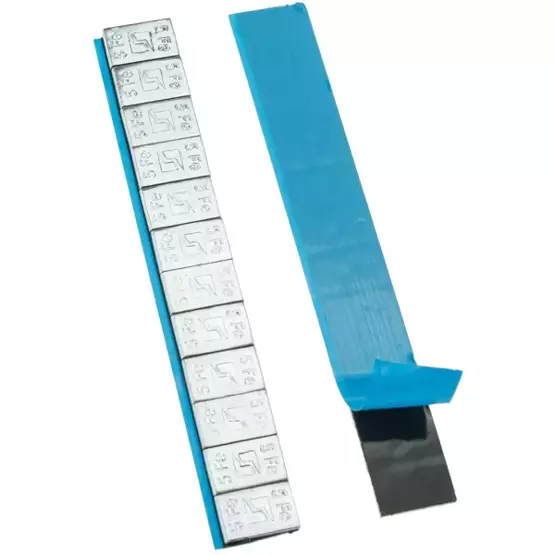 Glue weights for aluminum rims Edgy Slim - 60g (12x5g / galvanized / wide band) - 100 pcs. - Stix