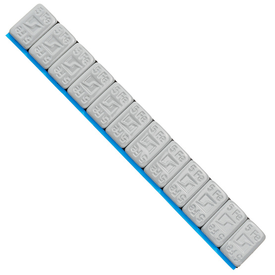 Glue weights for aluminum rims Rounded Slim Coated - 60g (12x5g / powder / wide band) - 100 pcs. - Stix