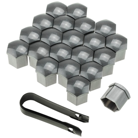 Grey socket caps for 20+1 bolts + 19mm wrench