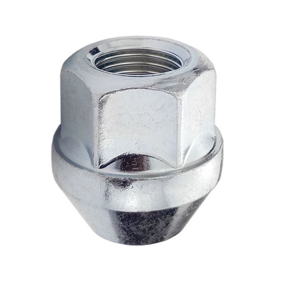 Lug nuts for alloy rims, wheels - M12x1,25 / zinc - (open with flange) - TUV (EU)