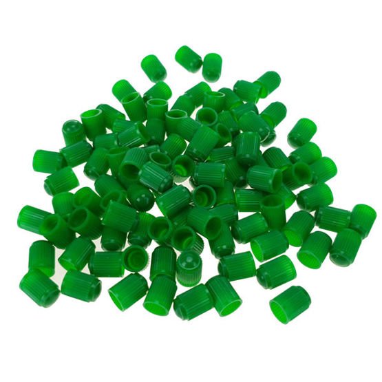 Plastic caps / valve caps (green) - 1000 pcs. - Stix