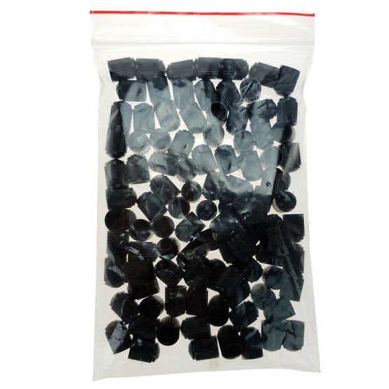 Plastic nuts / valve caps (black) - 100 pcs. - Stix
