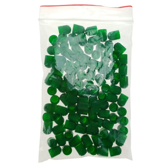 Plastic nuts / valve caps (green) - 100 pcs. - Stix