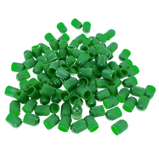 Plastic nuts / valve caps (green) - 100 pcs. - Stix