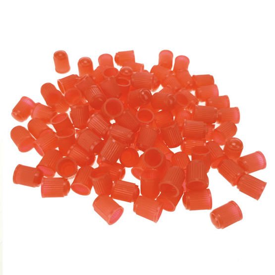 Plastic nuts / valve caps (red) - 100 pcs. - Stix