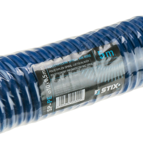 Pneumatic Spiral Hose SP-PE 10/6,5 mm (5 m), Polyethylene - STIX