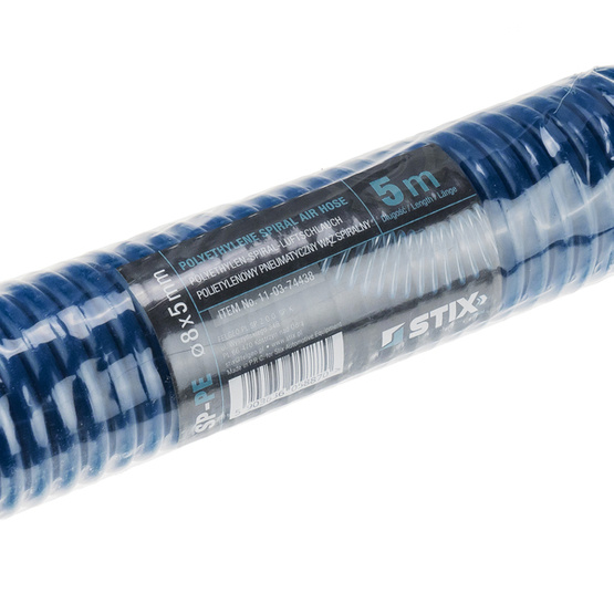 Pneumatic Spiral Hose SP-PE 8/5 mm (5 m), Polyethylene - STIX