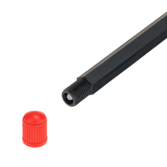 Valve extension - for inflating wheels (plastic, black, 115mm) - Stix