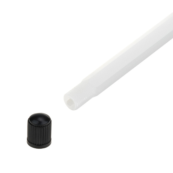 Valve extension - for inflating wheels (plastic, white, 170 mm) - Stix