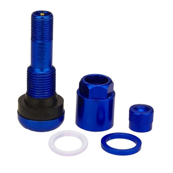 Valve for wheels X1 Series Blue Edition (Clamp-in, aluminum MS525) - 1 pcs. - Carbonado