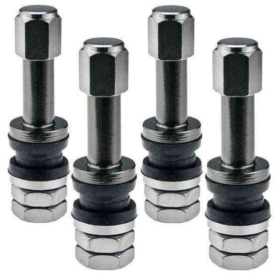 Valve for wheels X2 Series Grey Edition (Clamp-in, aluminum TR48E) - 1 pcs. - Carbonado