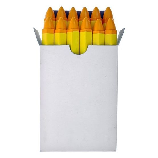 Wax chalk for tires, indelible marker (12 pcs.) - yellow - Stix