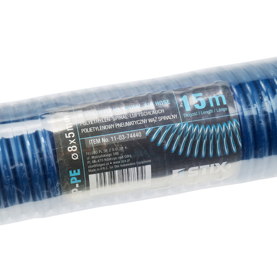 neumatic Spiral Hose SP-PE 8/5 mm (15 m), Polyethylene - STIX