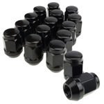 Black Closed Nuts for aluminum rims, wheels - 1/2" 20 UNF - (closed) - Carbonado