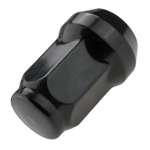 Black Nuts for aluminum rims, wheels - M12x1.5 - (closed) for key 17 - Carbonado