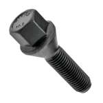 Black rim bolt M12x1.5 35 mm - key 17. cone