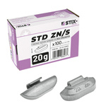 Clip on weights STD Zinc for steel wheels ZN/S 20g / 100 pcs. - Stix