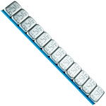 Glue weights for aluminum rims Rounded Slim - 60g (12x5g / galvanized / wide band) - 200 pcs. - Stix