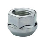 Low nut for spacers, rims - 1/2" 20 UNF / Zinc - (open with flange, 17mm) - Carbonado