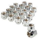 Lug nuts for alloy rims, wheels - M12x1,5 / Chrome - (open with flange) - Carbonado