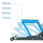 Motorcycle jack SATV-1500 680 kg - STIX Tool