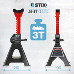 Stix Stands Workshop Supports 3T / 4pcs. + Kpl. of 4 rubbers for 3T workbenches - Stix